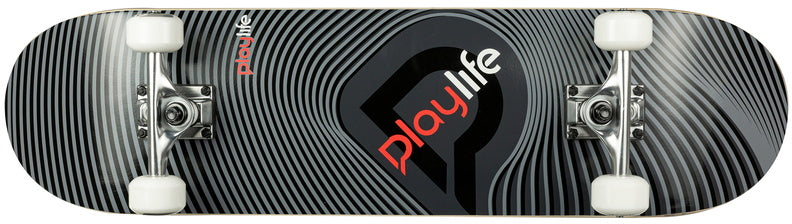 PlayLife Illusion Grey Skateboard Complete