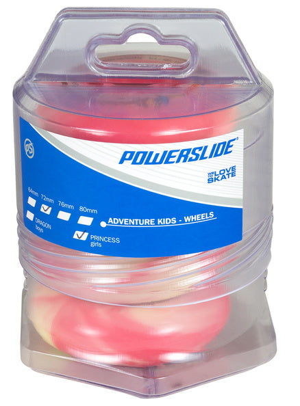 Powerslide Princess Girls 72mm 82a  4 Pack
