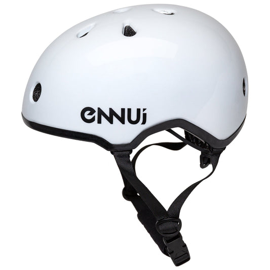 Ennui Elite White Helmet (includes removable peak) Size 54-59 only