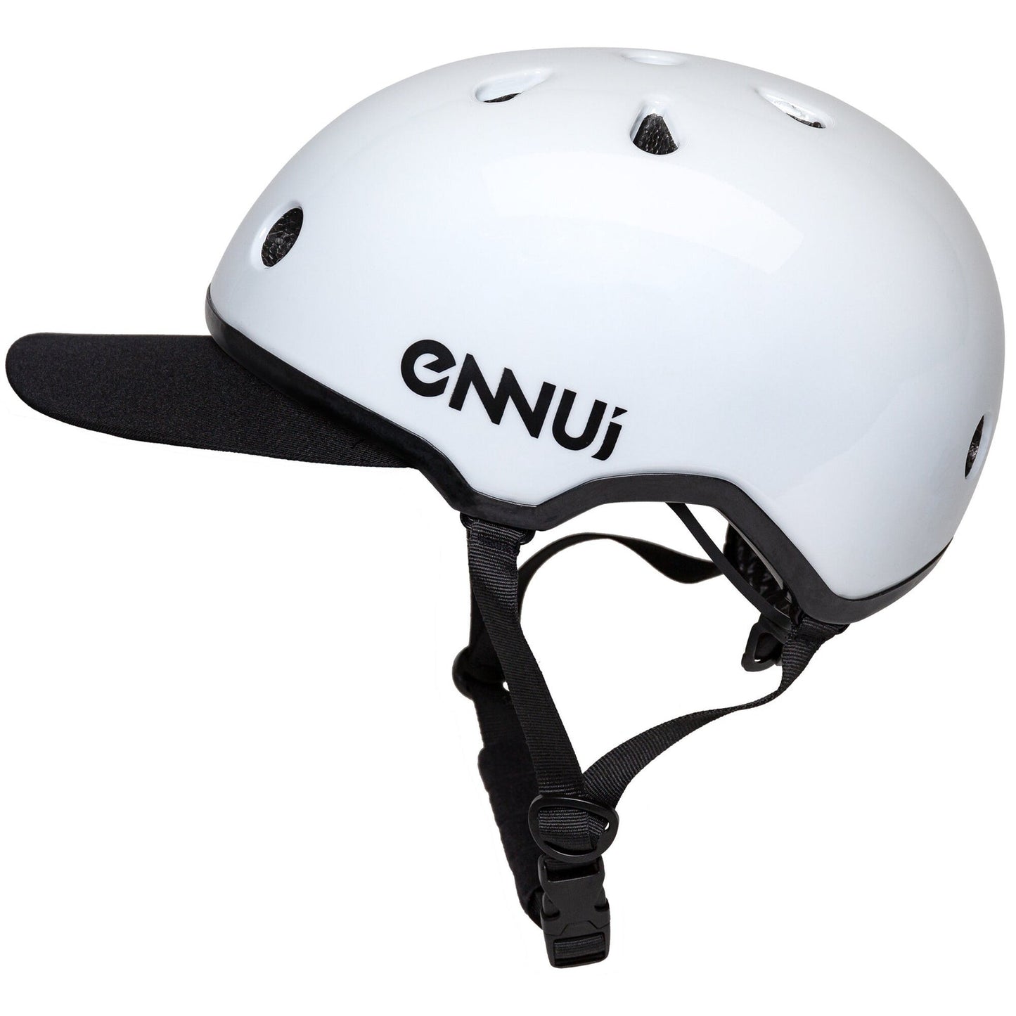 Ennui Elite White Helmet (includes removable peak) Size 54-59 only